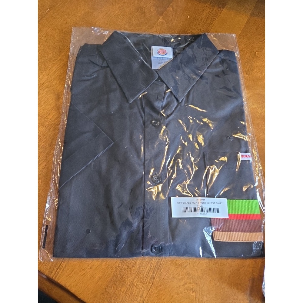 L - Burger King Female Manager Uniform Shirt NEW IN SEALED BAG